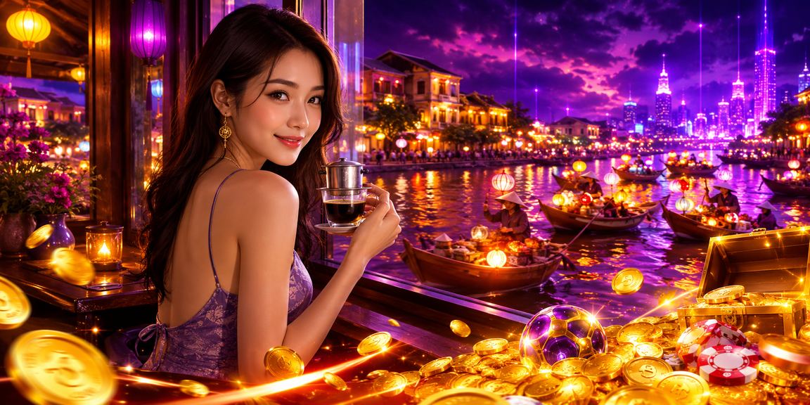 Người chơi tại Hội An xem thông tin cá cược và giải thưởng trong quán cà phê